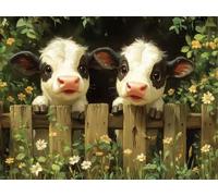 DIY Kit de Cuadrado Pintura de Diamantes, Ganado De Pastos, 5D Mosaico Bordado Arte de Diamantes, Adecuado para Adultos y Niños, Decoración de Paredes de Dormitorio, Regalos Femeninos 20x30cm YY7N-558