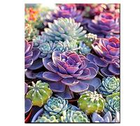 DIY Kit de Pintura de Diamante 5D para Adultos Niños,Flores de colores Diamond Painting Taladro Completo grande Bordado punto de cruz Cristal Artística decor de la pared del hogar Square Drill 60x80cm