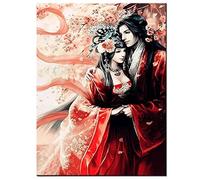 DIY Kit de Pintura de Diamante 5D para Adultos Niños,Pareja Anime Diamond Painting Taladro Completo grande Bordado punto de cruz Cristal Artística decor de la pared del hogar Square Drill 30x40cm