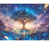 DIY Kit de Pintura de Diamantes, áRbol MáGico Del Bosque, 5D Mosaico Bordado Arte de Diamantes, Adecuado Adultos y Niños, Decoración Paredes Dormitorio, Regalos Femeninos 90x120cm YY7N-630