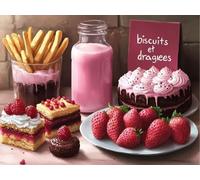 DIY Kit de Pintura de Diamantes, Bocadillos De Postre, 5D Mosaico Bordado Arte de Diamantes, Adecuado Adultos y Niños, Decoración Paredes Dormitorio, Regalos Femeninos 20x30cm YY7N-728