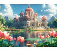 DIY Kit de Pintura de Diamantes, Castillo De Narciso, 5D Mosaico Bordado Arte de Diamantes, Adecuado Adultos y Niños, Decoración Paredes Dormitorio, Regalos Femeninos 80x100cm YY7N-699