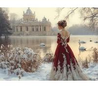 DIY Kit de Pintura de Diamantes, Mujer Del Castillo, 5D Mosaico Bordado Arte de Diamantes, Adecuado Adultos y Niños, Decoración Paredes Dormitorio, Regalos Femeninos 30x40cm YY7N-179