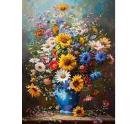 DIY Kit De Pintura Por Numeros(Marco De Bricolaje)30x40cm Flores En Un Jarrón Pintura Por Números Para Principiantes Adultos Kits De Pintura Sobre Lienzo Loisirs Créatifs Adultes Decoración Del Hogar