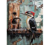 Diy Kits De Bordado Con Cuentas Animal Pájaro De Baño Bead Embroidery Kit De Bricolaje Con Cuentas,Set Pintura bordado Hecho A Mano,Arte Con Agujas 9CT 60x80cm