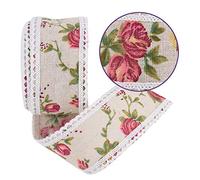 DIY Lace Flower Burlap Burlap Ribbon Hessian Jute Belt Correa Decoración de telas de boda 5m