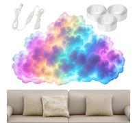 DïY - Lámpara LED Thundercloud alimentada por USB, con iluminación sincronizada con música, kit de luz 3D Big Cloud Lightnïngs, iluminación nocturna de techo, eficiencia energética, para escritorios