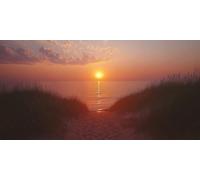 DIY Large Size Diamond Painting Kits， Atardecer En La Playa 5D Redondo Completo Diamand Cristal Bordado Cuadros Crafts，Pared Del Hogar Decoración，Regalos Para Jóvenes 30x60cm KH7Y-525