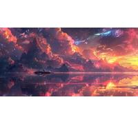 DIY Large Size Diamond Painting Kits， Cielo FantáStico 5D Redondo Completo Diamand Pintura Cristal Bordado Cruz Cuadros Crafts，De La Pared Del Hogar Decoración，Regalos Para Jóvenes 90x180cm KH7Y-493