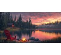 DIY Large Size Diamond Painting Kits， Incendios Forestales 5D Redondo Completo Diamand Cristal Bordado Cuadros Crafts，Pared Del Hogar Decoración，Regalos Para Jóvenes 80x160cm KH7Y-512