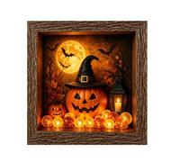 DIY Lighted Halloween Memory Box Gothic Pumpkin USB Powered Photo Frame