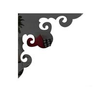 DIY Línea de Cintura Efecto Espejo 3D Acrílico Esquina Adhesivo para Pared Diseño Reflectante Mejora la Percepción Espacial, Adecuado para Varias Superficies (1 Negro)