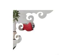 DIY Línea de Cintura Efecto Espejo 3D Acrílico Esquina Adhesivo para Pared Diseño Reflectante Mejora la Percepción Espacial, Adecuado para Varias Superficies (1 Plata)