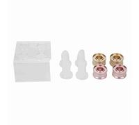 DIY Lipstick Silicone Mold Balm Homemade Lip Mold Circle Circle Tool Tool Kit Professá (Juego de Soporte de Cuatro Hoyos)