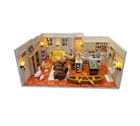 DIY Madera Amigos café cabaña Casas de muñecas Modelo en Miniatura Kits casa con Muebles(LH003 with Cover)
