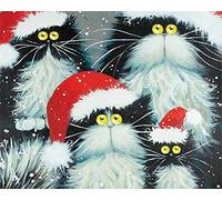 DIY Malen nach Zahlen für Erwachsene Junior Kinder, ABEUTY Vier Katzen Tier 40x50cm Weihnachten Valentinstag Geschenk
