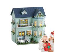 DIY Mini House Kit - Handmade Wooden Warm Manor | Miniature Craft | 280g Wooden Model, 8.5x6.2x9.8cm Closed, 16x13cm Open, Warm Manor Theme, Opening And Closing Structure, Creative Handmade