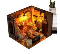 DIY Mini House Kit Wooden Building Craft Decorative Display