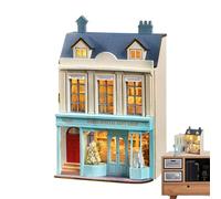 DIY Miniature House Kit, Openable Wooden Doll House with LED, Creative DIY Furniture Set, Artistic Mini Home Project, Personalized Crafting Kit, Unique Gift for Family Friends Hobby Collectors