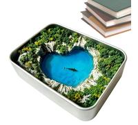 DIY Miniature Sea In A Tin Kit | Miniature Landscape Box Art DIY Craft Kit | Create Your Own Tabletop Beach Terrarium With Realistic Water Effects For Women Men Teens Indoor Table Workshop