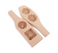 Diy Moon Cake Mold Set for Holiday Gift Giving Family Friends 9.62.80.9In Wood Cake Making 2Pcs