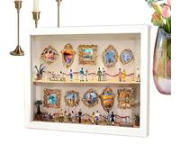 DIY Museum Box - Double Layer Wooden Silhouette Frame Case, Miniature Museum of Us Photo Display for Couples Family Kids, Personalized Memory Keepsake for Graduation Christmas Birthday Wedding