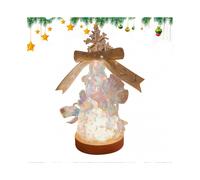 DIY Night Light Christmas Tree Shape Bedside LED Lamp for Kids Teens Adults Family Projects Birthday Bedroom
