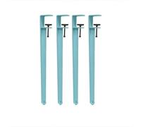DIY No Perforation Furniture Metal Coffee Table Legs Furniture Control Table Leg 4 Piece Metal Iron Table Legs Adjustable F Shaped Dining Table(71cm/Sky Blue)