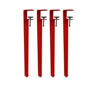 DIY No Perforation Furniture Metal Coffee Table Legs Furniture Control Table Leg 4 Piece Metal Iron Table Legs Adjustable F Shaped Dining Table(71cm/Red)
