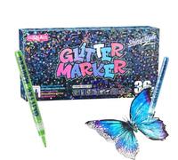 DIY Painting Markers - Glitter Quick Dry Pens 13.5x1.1cm, Creative Art Supplies, Vibrant Colors | Smudge Free Markers For Kids Teens Adults Students Artists Teachers Home Office School Scrapbooking