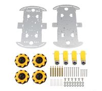 DIY para Mecanum Wheel Robot Car Kit con chasis de metal para Arduino y para Raspberry Pi, movimiento omnidireccional 4WD para proyectos de robot