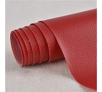 DIY Parche Reparación De Cuero artificial duradero PU autoadhesivo Cuero Fix Parche de reparación de sofás Subsidios de tela para Asiento de Coche,Muebles gran rojo 50 x 137 cm