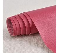 DIY Parche Reparación De Cuero artificial duradero PU autoadhesivo Cuero Fix Parche de reparación de sofás Subsidios de tela para Asiento de Coche,Muebles Rosa roja 35 x 137 cm