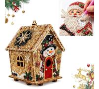 Diy Pearl Art - Christmas Collection,3d Pearl Art Kit Gingerbread House，A