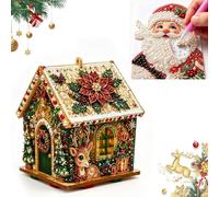 Diy Pearl Art - Christmas Collection,3d Pearl Art Kit Gingerbread House，C
