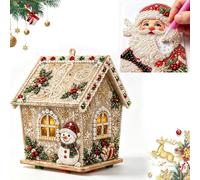 Diy Pearl Art - Christmas Collection,3d Pearl Art Kit Gingerbread House，E