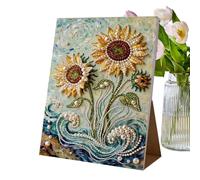 DIY Pearl Painting Kit - 3D Sunflower Gem Beads Craft, Beginners Art Kit for Adults, Enthusiasts | DIY 3D Pearl Painting for Home Wall, Indoor Decoration, School Craft Activity | Gift Idea