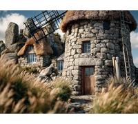 DIY Pintar por Numeros Adultos Arquitectura, Pintar por Numeros Manualidades Adultos Planta, Paint by Numbers kits con Pinceles y Pinturas Acrílicas, Regalos Niñas, Home Decoracion, 50x40cm 5-9313