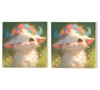 DIY Pintar por Numéros Adultos Juego de 2 Piezas, JardíN De Cabras, Adulte Numeros Colorear Kit, Pinceles y Acrilicos Pigmento, para Decoración del Hogar, Regalo de Mujer 50x50cm L7DY-649