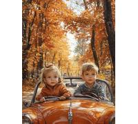 DIY Pintar por Numeros Adultos, Personajes De OtoñO, Colorear Principiantes Numeros Adultos Kit, Pinceles y Acrilicos Pigmentos, para Decoración de Hogar, Sin Marco 100x130cm WM7L-639