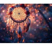 DIY Pintar por Numeros Adultos, SueñO De La Red De Captura De SueñOs, Colorear Principiantes Numeros Adultos Kit, Pinceles y Acrilicos Pigmentos, para Decoración de Hogar, Sin Marco 70x90cm WM7L-22