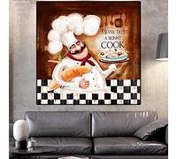 DIY Pintura Diamantes Kit para Adultos Niños, Round drill Panadero Cocinero 30x30cm Pintura de Diamante 5D Completo Kit,Cristal Diamantes Imitación Bordado Diamond Painting Artesanía Decoración Pared