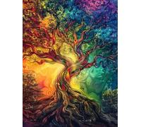 DIY Pintura por Números para Adultos Kit de, árbol extraño Cuadros para Pintar Colorear Numeros Pinturas Acrilicos con Pinceles, Para Principiantes y Niños Edades 100x130cm D7SS-668