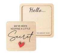 DIY Pregnancy Announcement Frame - Wooden Ultrasound Photo Box Pregnancy Announcement Frame | 7x5cm Commemorative Keepsake, Natural Wood Decor For Grandparents Parents Nursery Shelf