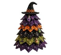 DIY Quilted Fabric Tree Kit, Charming Thick Black, Cat Pumpkin Witch