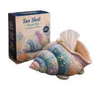 DIY Quilted Tissue Holder Kit - Sea Animal Sewing Craft, Project with Instructions For Adults Women | Decorative Box Cover Home Office Desk Nightstand Car Use, Sewing Project Kit, Quilted Tissue Box