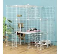 DIY Recinto for Gatos al Aire Libre Jaula for Parque Infantil for Accesorios for Jaulas for for Perros Fácil de Limpiar - Gran Lugar Ejercicio Ideal for 1-4 Gatos(111x75x110cm(A))