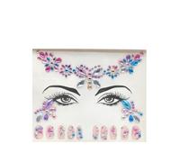 DIY Rhinestone Gemstone Eyeshadow Stickers Holiday Party Glitter Face Jewellery Nail Stickers Children Cute Art Tattoos(LZ002)