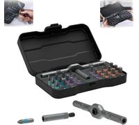Diy Screwdriver 24 in 1,24pcs Precision Ratcheting Screwdriver Set,Multi-Purpose Portable Magnetic Bit Set,with multi-functional ratchet handle,for Furniture Bicycle Computer Electronics Maintenance