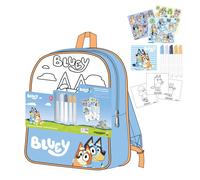 Diy Set Mochila Bluey Medidas 30.0x38.0x14.0 cm para Niñ@s con Asas Ajustables y Ergonómica | Mochila Infantil Comodidad y Ajuste con Espacio, Material Resistente y Fácil de Limpiar